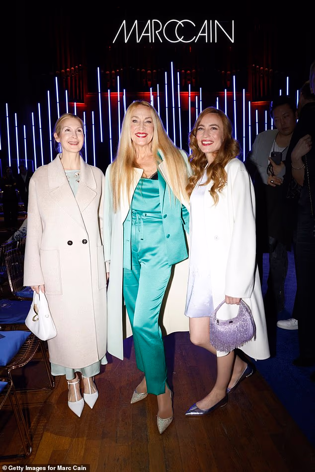 The model and actress, 69, and her activist daughter, 41, were among the stars in attendance for the Autumn/Winter 2026 show at Funkhaus in Berlin (pictured with Kelly Rutherford)