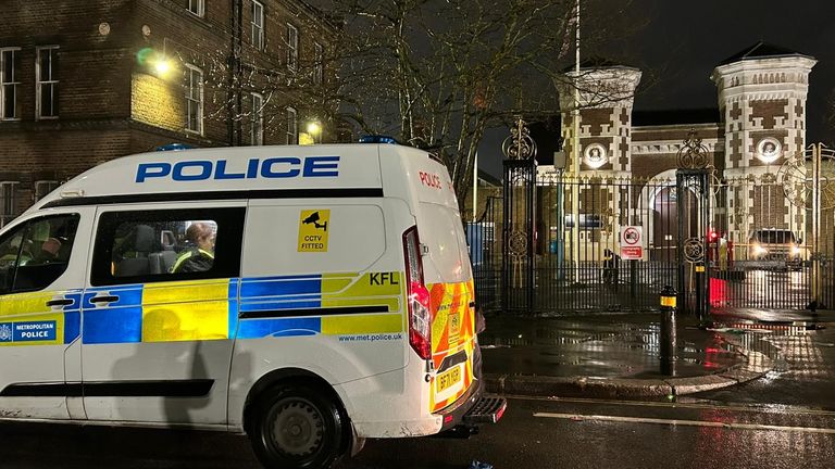 Police responded outside the prison