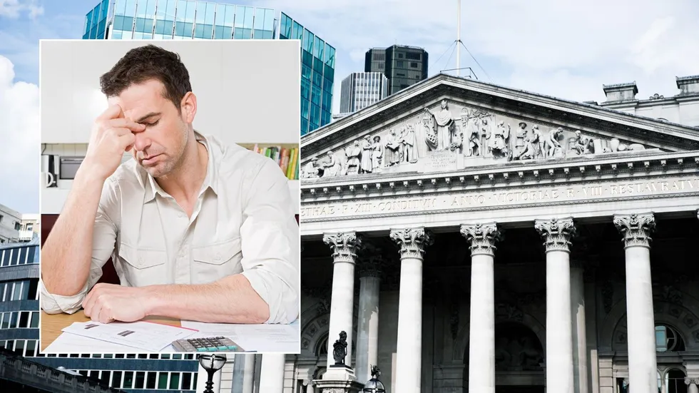 Man worried and Bank of England 