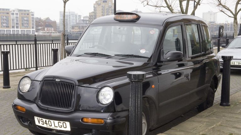 The cab driven by Worboys. Pic: PA