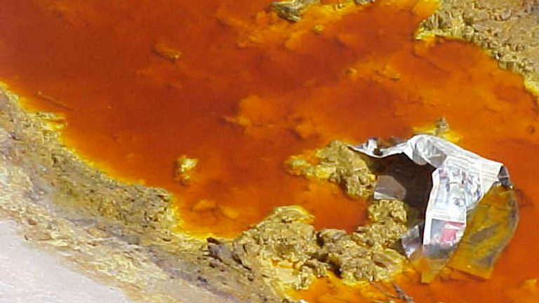 The sodium dichromate covered the site. Pic: Andy Tosh