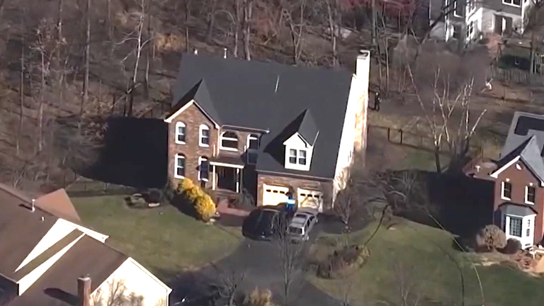 Family home in north Virginia, where the bodies of Christine Banfield and Joseph Ryan were found