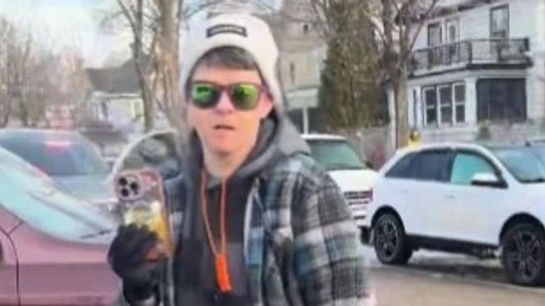 Good's wife argued with the ICE agent, also while filming, as he walked around the car.