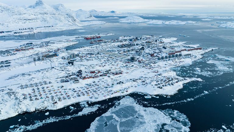 Greenland's capital, Nuuk. Pic: AP