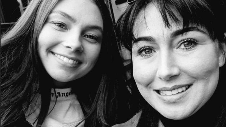 Jaysley Beck and her mother Leighann McCready. Pic: Family handout/PA