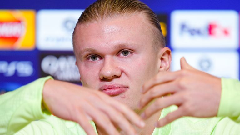 Erling Haaland at the Etihad Stadium, Manchester, in November last year. Pic: PA