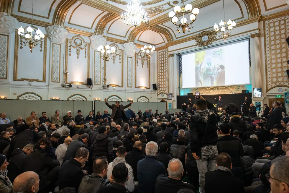 Inside the Islamic Centre of England, in Maida Vale in London