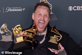 Jelly Roll proudly took home Best Contemporary Country Album
