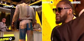 Deontay Wilder and Simon Jordan nearly come to blows after Tyson Fury question as boxer walks out