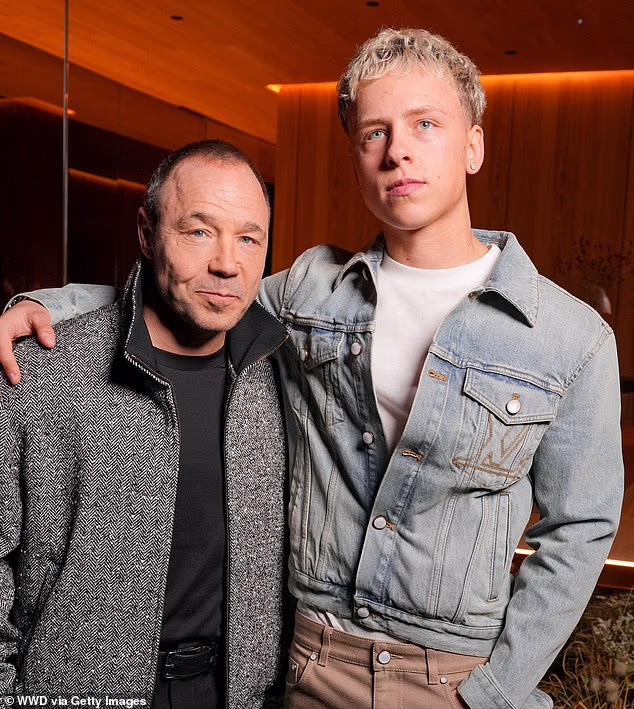 Stephen Graham pictured with his model son Alfie, who he called an 'Adonis'