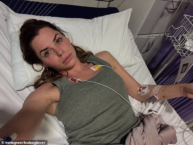 Sharing a clip from her hospital bed to Instagram, Louise said she'd been keeping her illness a secret as she struggled to come to terms with it