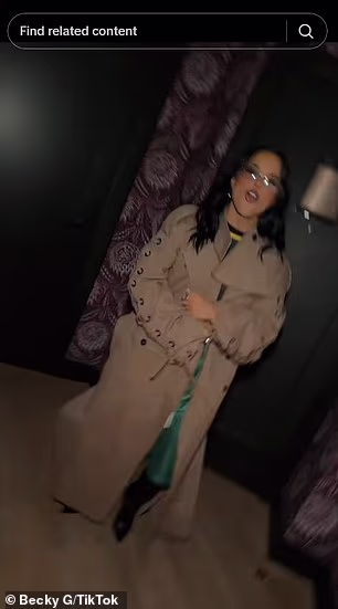 Becky G (born Rebbeca Gomez) posted a TikTok video of herself dancing to Bad Bunny's 2025 song LA MuDANZA
