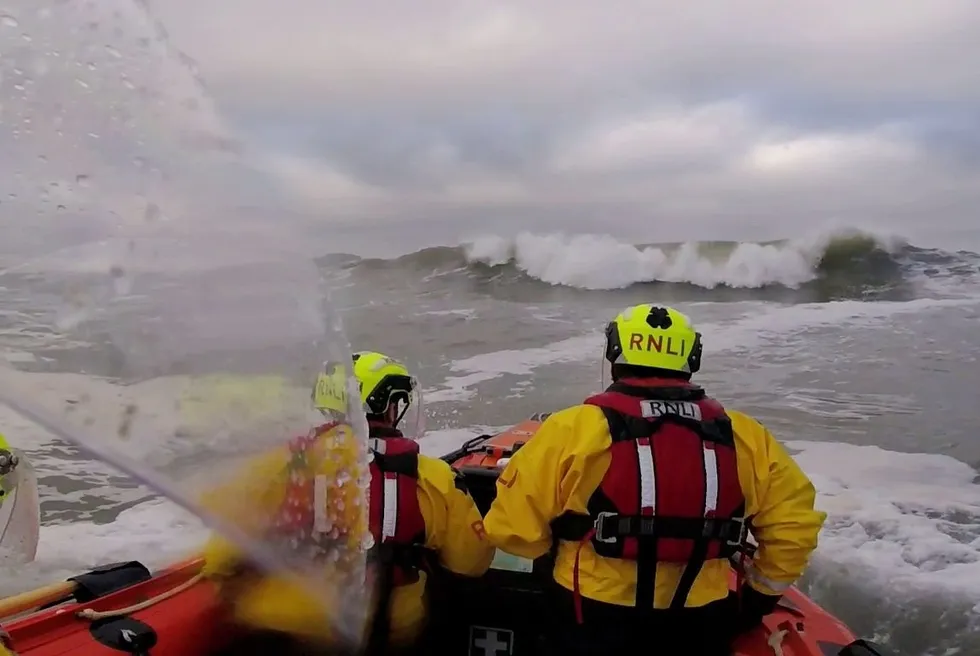 \u200bCrews encountered 5m swells in the vicinity of the entrance to Seacliff Harbour
