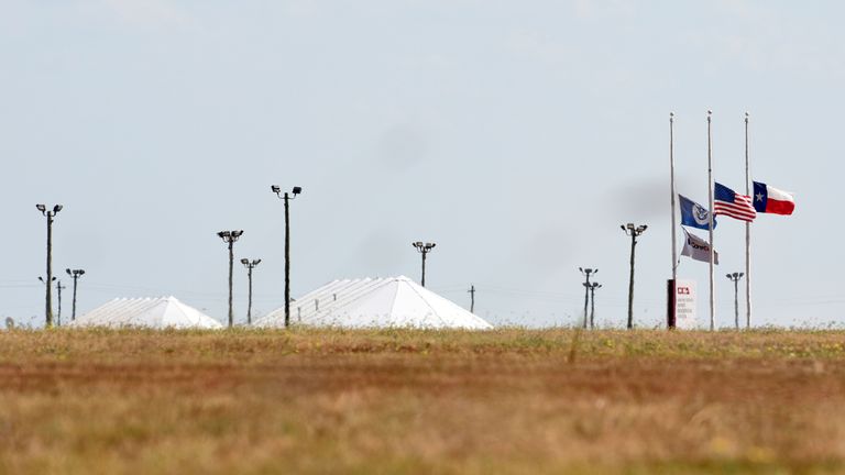 The South Texas Family Residential Center in Dilley, Texas. Pic: Reuters