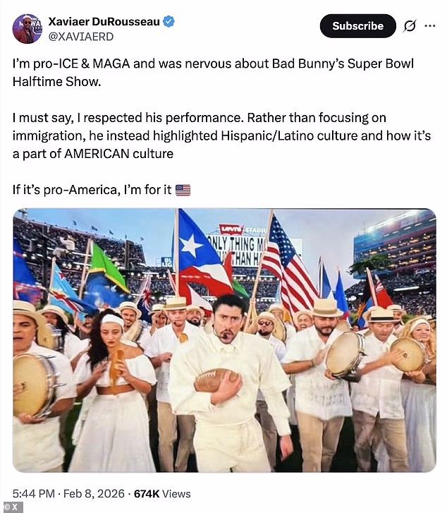 But even some 'pro-ICE and MAGA' fans were won over by Bad Bunny's boisterous performance
