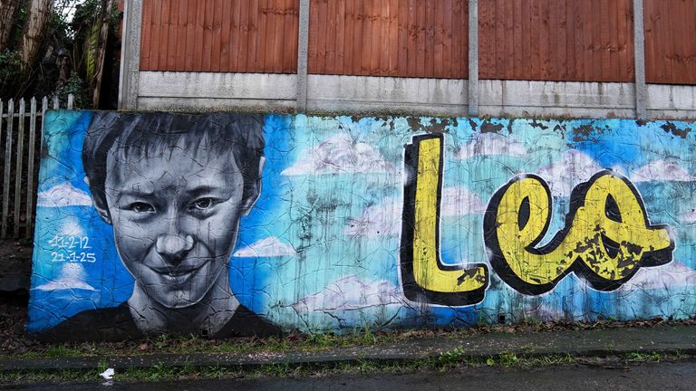 A mural dedicated to Leo Ross on Scribers Lane in Birmingham. Pic: PA