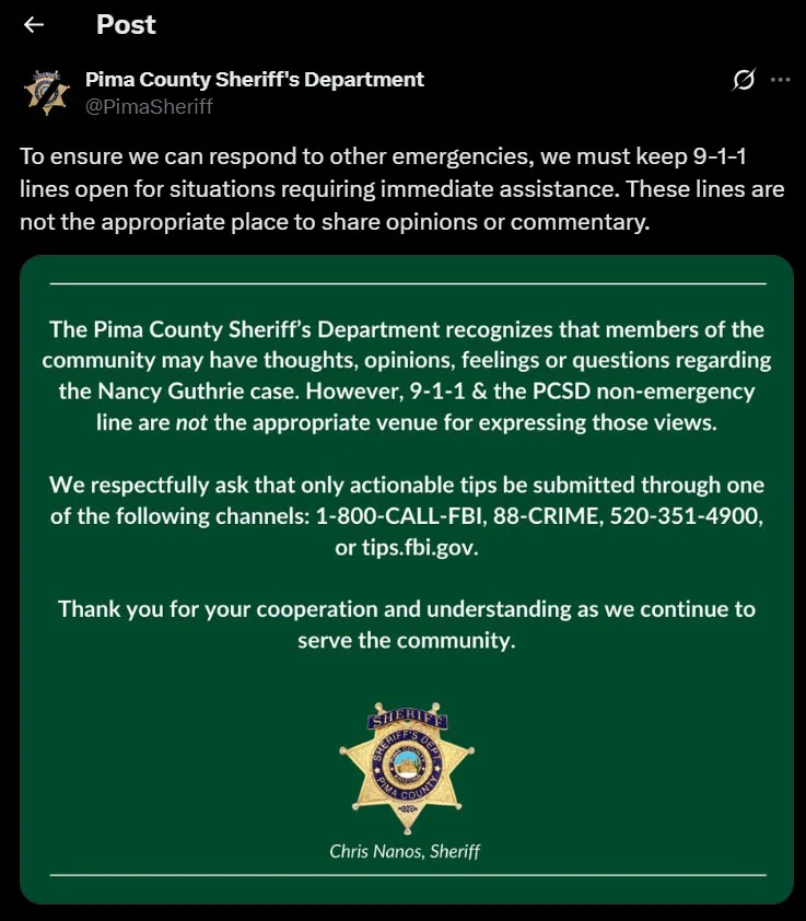 Strange incident happened at Nancy Guthries home on abductions 10th day