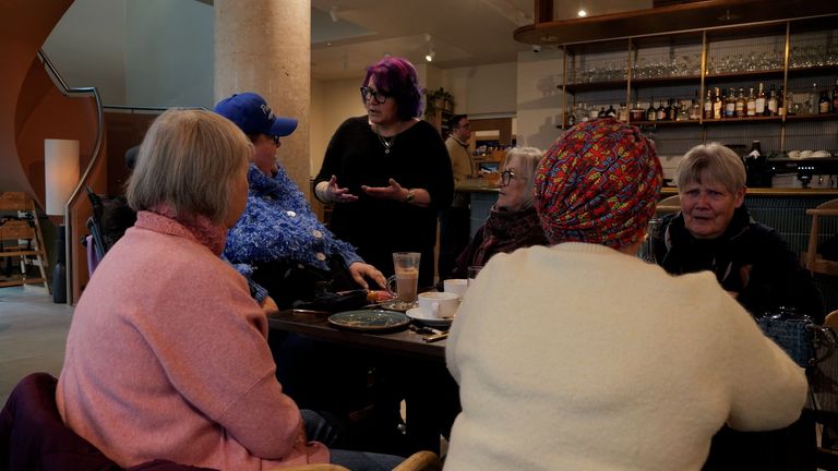 Fiona at the Jewish Community Coffee Morning