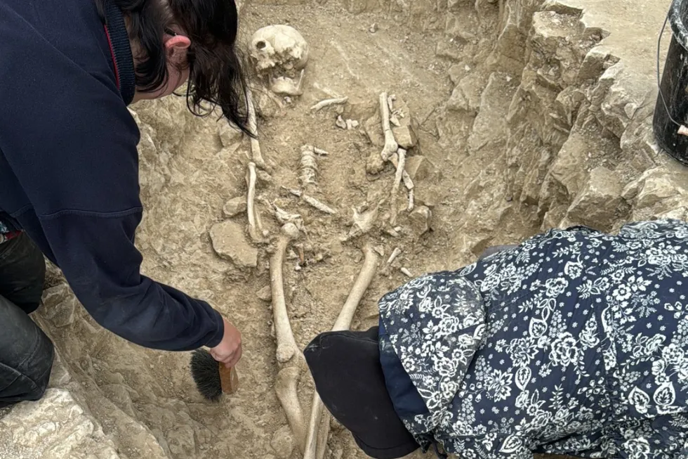 Archaeological dig site in Kent