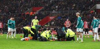Liverpool star in tears after being stretchered having been given oxygen on pitch in worrying scenes