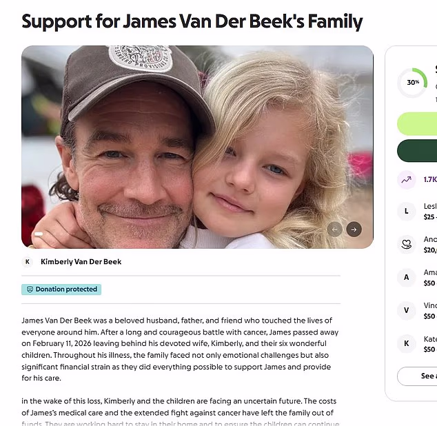 A GoFundMe page has also been created with the goal of raising $350,000 to support the late actor's family