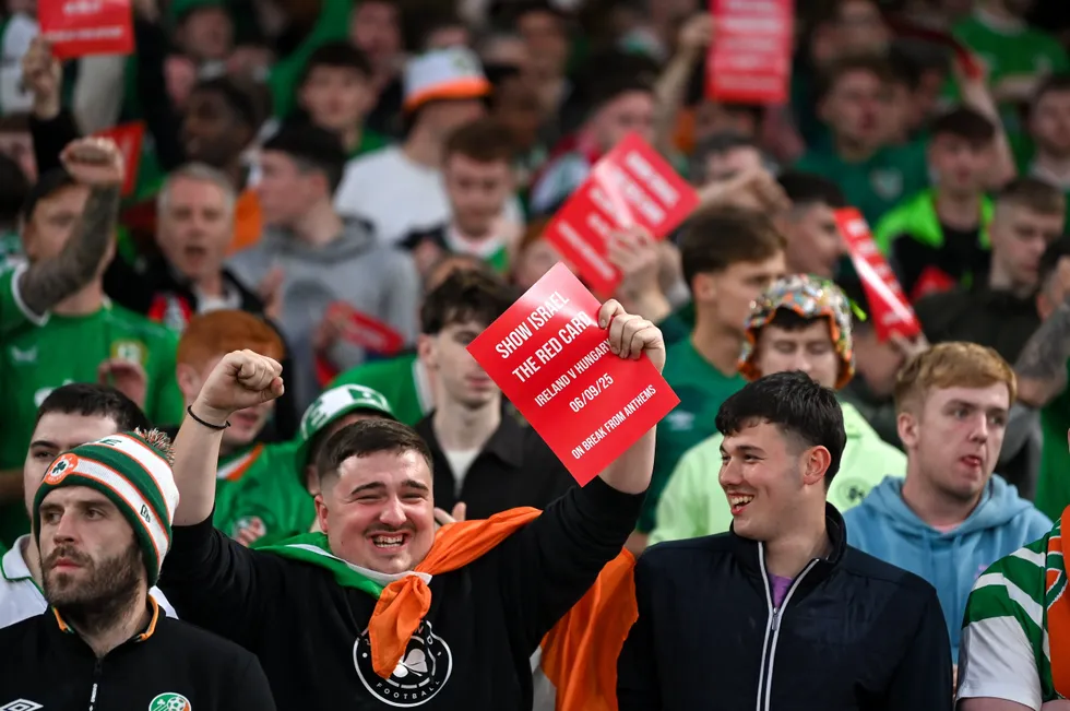 Irish fans have protested against Israel in the past
