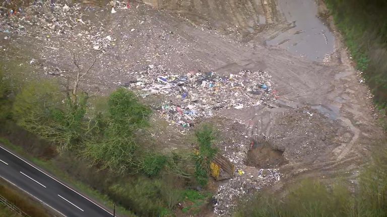 Recent ariel images taken by Sky News show the entire site reduced to little more than landfill