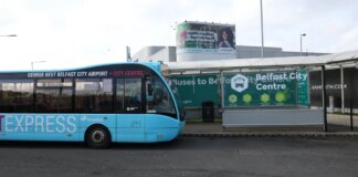 Emergency services rush to shuttle bus crash near busy international hub in UK