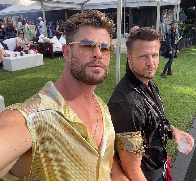 Actor Hanton (right) has been a stunt double for Daniel Craig, Ryan Reynolds and now close friend Chris Hemsworth (left)