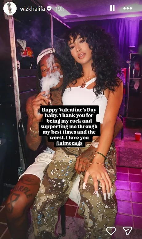 Wiz Khalifa pens emotional Valentines Day note for Aimee Aguilar