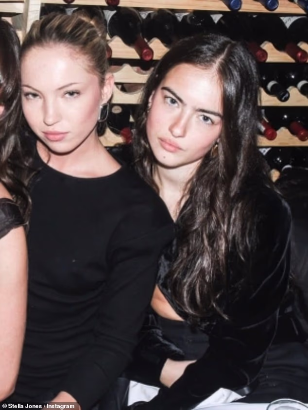 Stella (R) pictured with close pal Lila Moss (L)