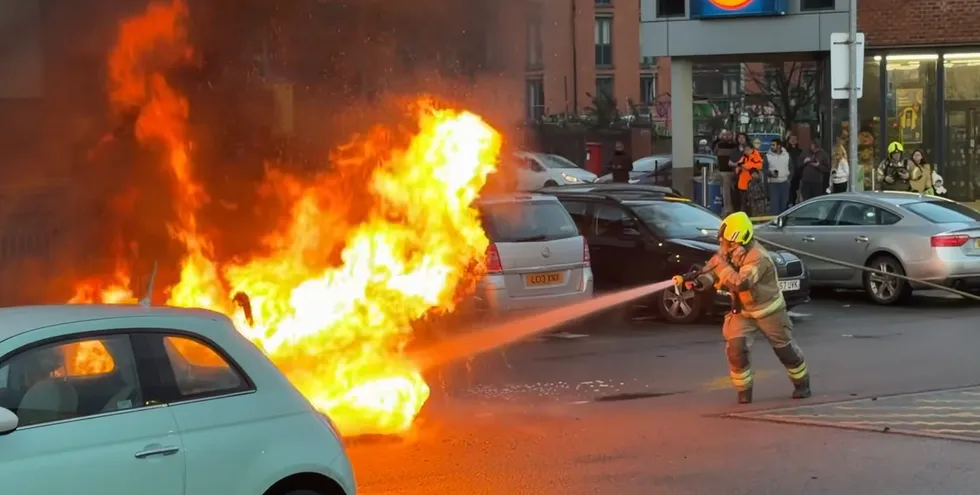 Lidl car park fire