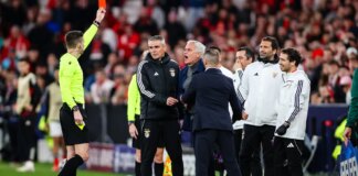 Jose Mourinho sent off after furious outburst as Benfica fans throw objects at Real Madrid stars