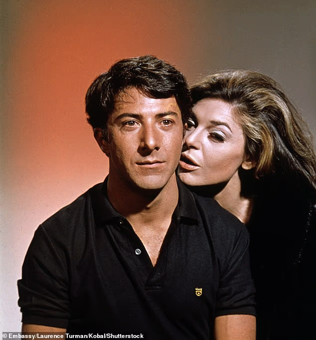 Dustin in The Graduate alongside Anne Bancroft in 1967