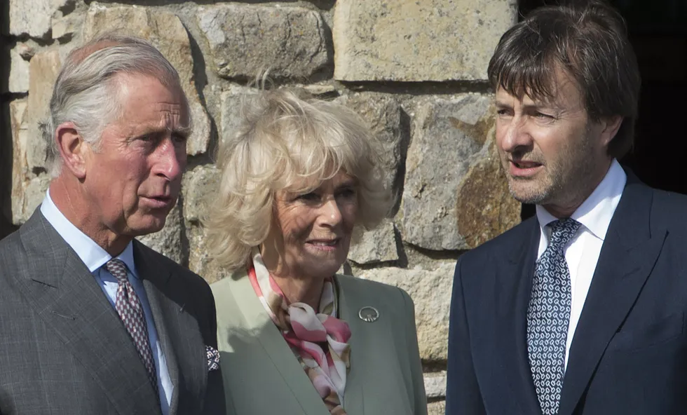 Timothy Knatchbull with the then-Prince and Princess of Wales in 2015\u200b