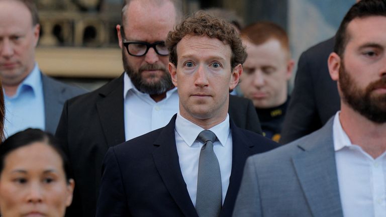 Zuckerberg bristled at suggestions his platforms are designed to harm children. Pic: Reuters