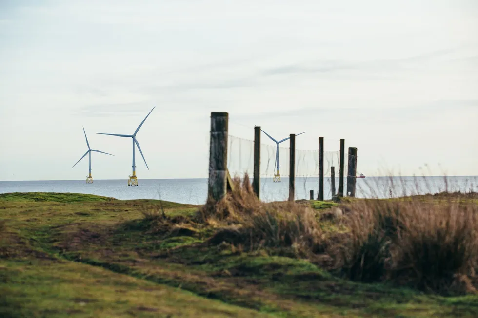 \u200bWind turbines on the Aberdeen coast