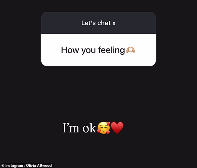 This week Olivia has flown to Turkey to film new episodes of her series The Price Of Perfection, and during a break on set, she answered some questions from her followers in a Q&A