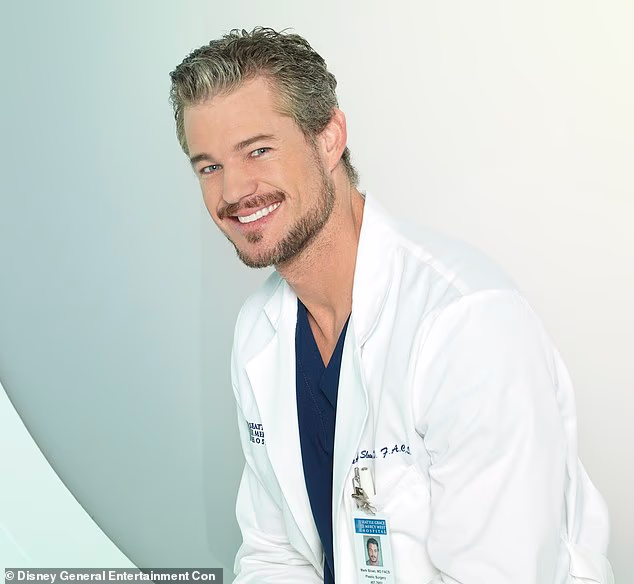 In a pre-taped message that was shared to attendees at the event, Pompeo admitted that she 'fell in love' with the actor when he joined the Grey's Anatomy cast in season two