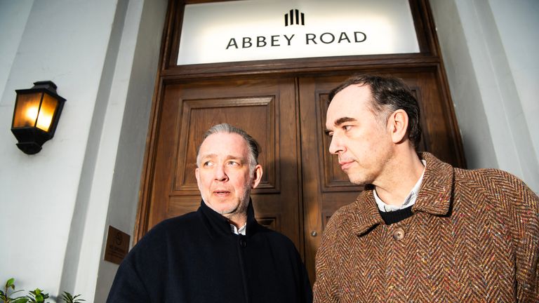 Stephen (left) and David Dewaele at Abbey Road Studios. Pic: Carsten Windhorst and Gerard Hynes