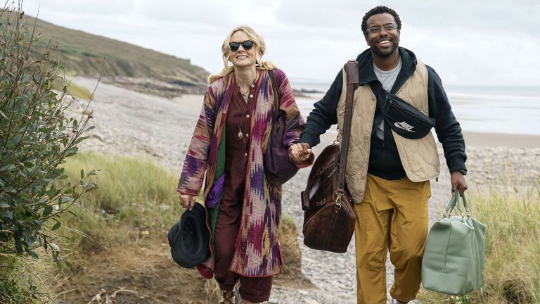 Mulligan with Akemnji Ndifornyen, who plays Nell's husband Michael. Pic: Focus Features, LLC/ Alistair Heap