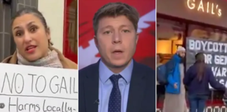 Patrick Christys mocks ‘Palestine fanatics’ for ‘shouting at croissants’ during London bakery demo