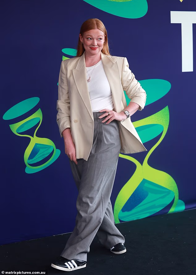 Also making an appearance on the red carpet was Sarah Snook (pictured), who like Margot is on the festival's esteemed judging panel