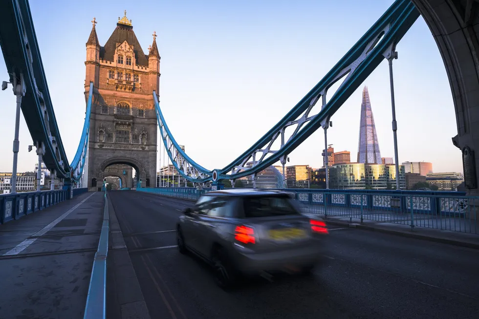 Car on Tower Bridge