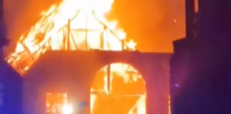 Huge blaze engulfs London church as 70 firefighters rush to tackle raging inferno