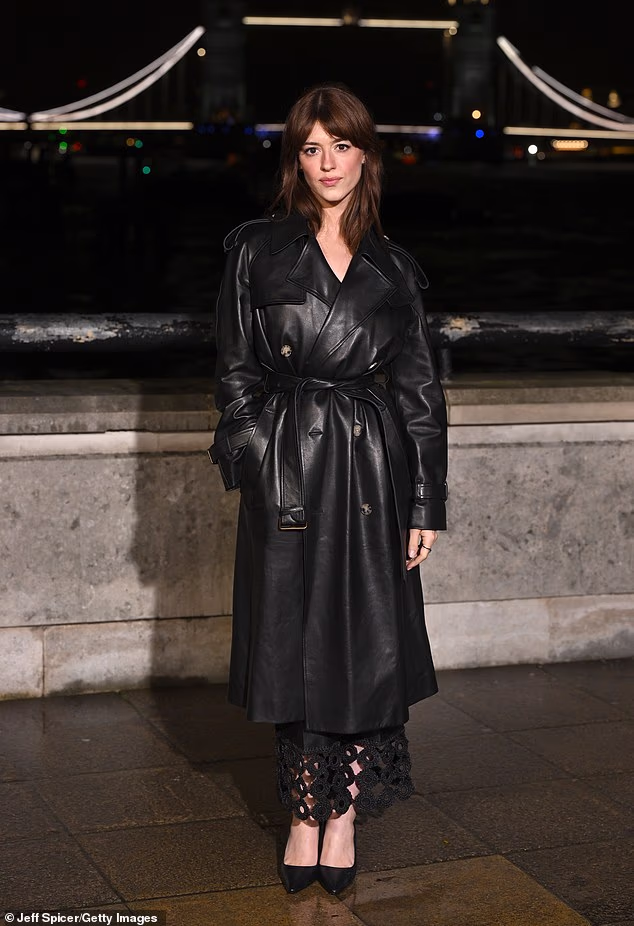 Normal People actress Daisy Edgar-Jones, 27, looked effortlessly stylish in a black leather trench coat