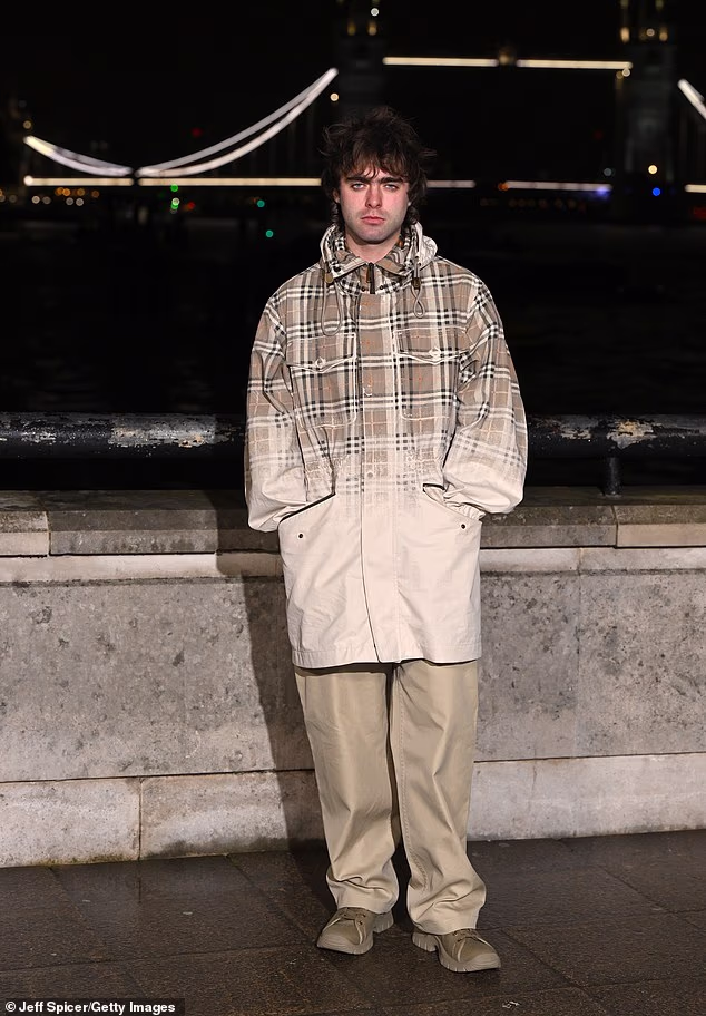 Lennon Gallagher cut a casual figure in the designer