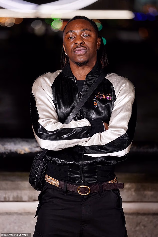 Eberechi Eze attended the Burberry show