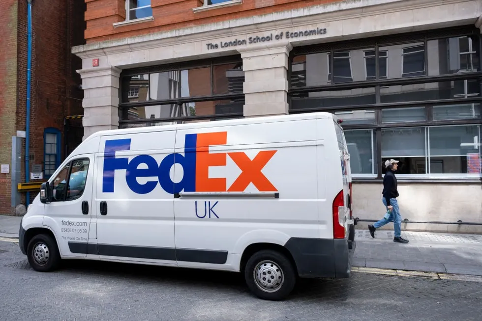 FedEx UK van