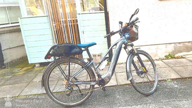 David Campbell's wife's e-bike. Pic: Crown Office